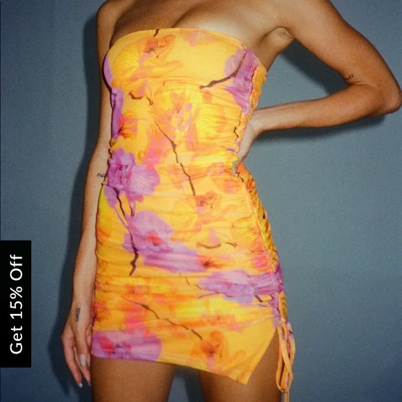 motel orange dress Motel Palasha Cowl Neck Slip Dress